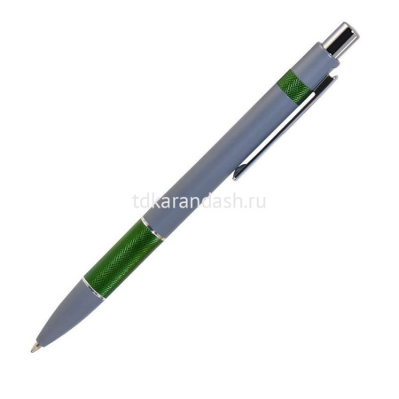 Ручка РШ "Colibri" корпус-алюмин.,серый/зеленый,отделка-гравировка 17BP6015-080-040