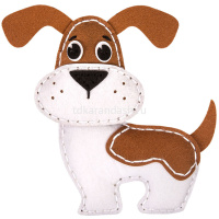 Набор для шитья "Щенок" (мулине, фетр, синтепон, игла, выкройка) KD-0257 от магазина "Карандаш"