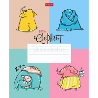 Тетрадь А5 24л клетка "Little Elephant" на скобе 5 дизайнов 24Т5В1/073417 от магазина "Карандаш"