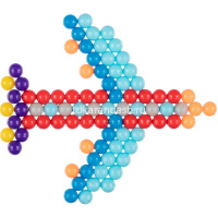 Аквамозаика "Самолет" 15х15х3,5см №01 (бусины, основа, трафарет, бутылка с распылителем) AQB-01/01 от магазина "Карандаш"