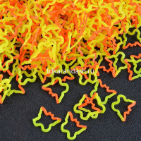 Резиночки для плетения "Бабочки" 200шт с крючком и зажимами неоновые 6 цветов Y2765-15/Y2010-14 от магазина "Карандаш"