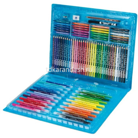 Набор д/рисования 100 предметов "Color'Peps Kit" (фломастеры, карандаши, воск.мелки, точилка,ластик) от магазина "Карандаш"