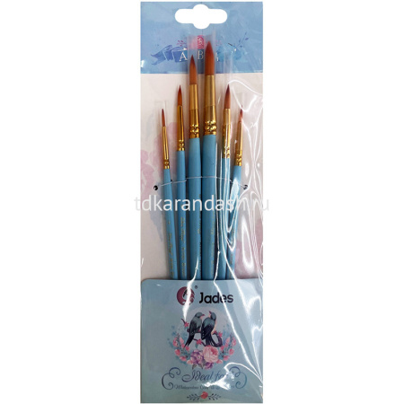 Набор кистей синтетика 6шт. круглые (№2, 4, 6, 8, 10, 12) MB2400 от магазина "Карандаш"