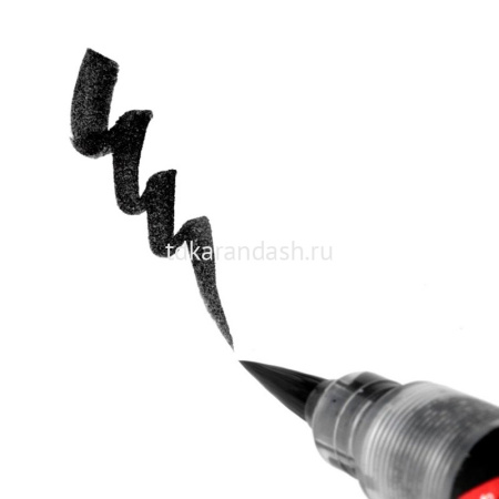 Кисть для калиграфии "Brush Pen" средняя, черные чернила, в блистере XFP5M от магазина "Карандаш"