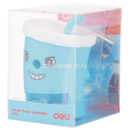 Точилка механическая 1 отв. "Коктейль" 74х99х107мм ABS-пластик, 4 цвета корпуса E0732 от магазина "Карандаш"