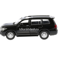 Машина "Toyota Land Cruiser" черная, инерционная, металл 12,5см (открывающиеся двери) CRUISER-BK от магазина "Карандаш"