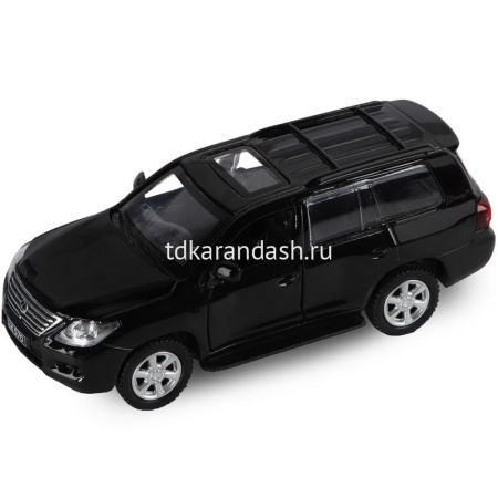 Машина "Lexus LX570" черная, инерционная, металл 17,5см (свет, звук, откр.двери) JB1200169 от магазина "Карандаш"