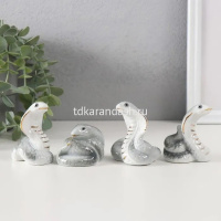 Сувенир "Кобра" серо-белый 7,5см керамика, 5 видов Y10401-24 от магазина "Карандаш"