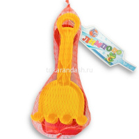 Набор д/песка №4 (совок, грабли) 20х7х9см в сетке 15563/АТ от магазина "Карандаш"