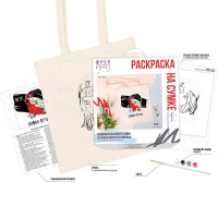 Раскраска на сумке "В стиле аниме. Урбан-стайл" (шоппер 35х40см, краски 5шт., кисть) RWCB-012 от магазина "Карандаш"