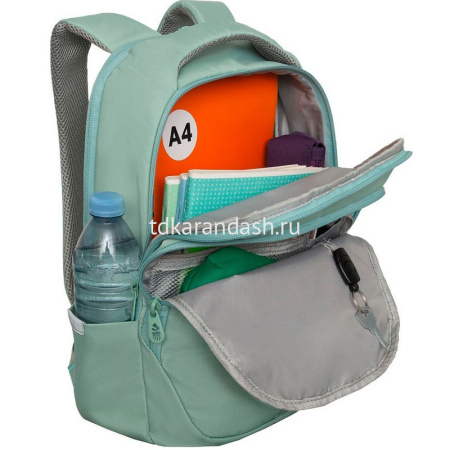 Рюкзак 29х40х18см, 600гр, 2 отделения, 4 кармана, мятный RD-540-2/3 от магазина "Карандаш"