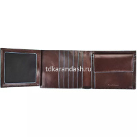 Кошелек "Blue Square" 12,5x9,5x2,5см 1 отделение, коричневый, натуральная кожа PU1240B2/MO от магазина "Карандаш"