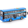 Автобус "Даблдекер" инерционный на батарейках, пластик 28х7х12см голубой (свет, звук) WY912B от магазина "Карандаш"
