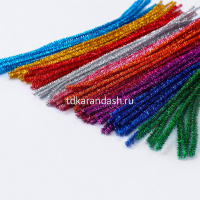 Проволока шенил блестящая 50шт. 30см, цвет ассорти Y10846-24 от магазина "Карандаш"