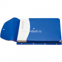 Папка-конверт на кнопке А4 пвх, перфорация, с расширением 2,5см, голубая 2308-117 от магазина "Карандаш"