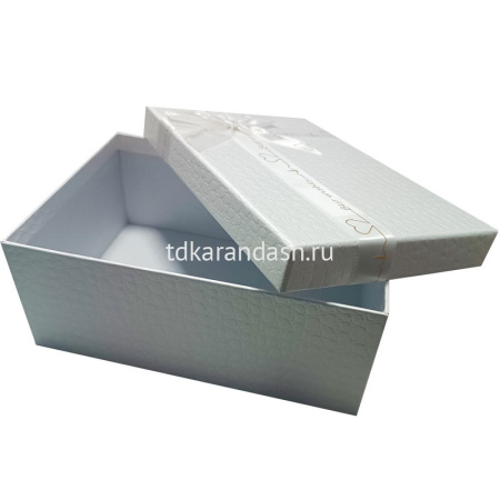 Коробка подарочная с бантом "Белая" 19х12х6,5см, картон 11478-24 от магазина "Карандаш"