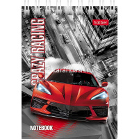 Блокнот А7 40л "Автопанорама" клетка, на спирали, 6 дизайнов 076974 от магазина "Карандаш"