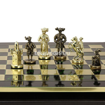 Шахматный набор "Рыцари Средневековья" 44х44см дерево/металл (фигуры золото/бронза) MP-S-12-C-44-GRE от магазина "Карандаш"