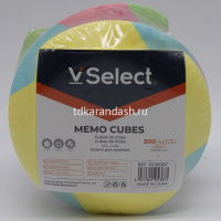 Бумага для заметок 7,6х7,6х4,5см 500л пастель 4х-цветная проклееная, спираль VS195387 от магазина "Карандаш"