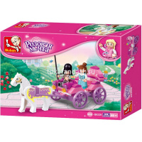 Конструктор "Розовая мечта. Карета" 99 деталей 14х19х4,5см пластик (2 фигурки) M38-B0239 от магазина "Карандаш"