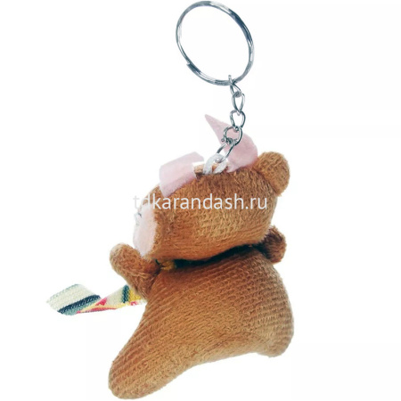 Брелок меховой "Бык с шарфом" 6см 4 цвета Б01 от магазина "Карандаш"