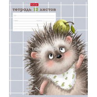 Тетрадь А5 12л клетка "Хорошо быть ёжиком" на скобе 5 дизайнов 080068 от магазина "Карандаш"