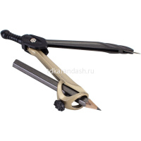 Циркуль "Козья ножка" + карандаш, металл, в футляре, 2 цвета EG20402 от магазина "Карандаш"