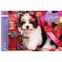 Альбом для рисования А4 40л "Любимцы" на спирали, перфорация на отрыв, 5 дизайнов 40А4Всп/004142 от магазина "Карандаш"