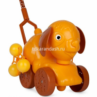 Каталка на палочке "Дружок" 21х19х25см пластик (звон погрумушек) 9275 от магазина "Карандаш"