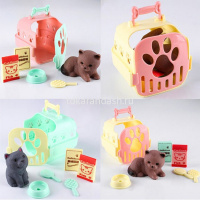 Набор "Животные в переноске" 8х6х6см/6х6х6см пластик, 6 видов 2082457/JD668-44 от магазина "Карандаш"