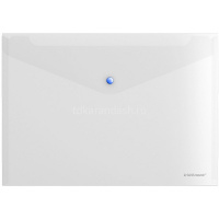 Папка-конверт на кнопке "Glossy Clear" А4 пластик, прозрачная, цветная кнопка 50205 от магазина "Карандаш"