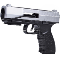 Пистолет 21х13,5см с мягкими полимерными пулями 3,5см, пластик 003A от магазина "Карандаш"