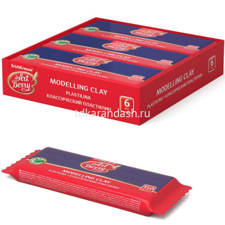 Пластилин 150гр синий, с алоэ вера 46458 от магазина "Карандаш"