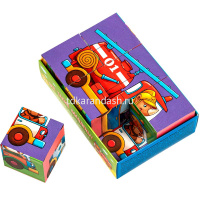 Умные кубики 6шт. "Вот такие машины" 3+ 4650388210551 от магазина "Карандаш"