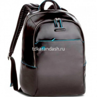 Рюкзак "Blue Square" 27,5х39х15см, 2 отделения, 3 кармана, черный, натуральная кожа CA3214B2/N от магазина "Карандаш"