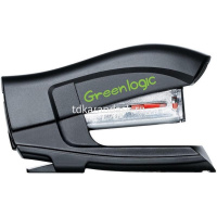Степлер №24/6,26/6 15л "Greenlogic Half Strip" глубина 28мм, со встроенным антистеплером, черный от магазина "Карандаш"
