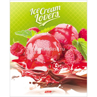 Тетрадь А5 48л клетка "Ice cream lovers" на скобе 3D лак матов. ламинация 5 дизайнов 48Т5олВ1/047158 от магазина "Карандаш"
