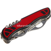 Нож перочинный 111мм "Dual Pro" 10 функций красный с черным, зазубренное лезвие 0.8371.MWC от магазина "Карандаш"