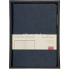 Ежедневник недатированный А5 "Boston" 272стр., темно-синий, серый срез, искусственная кожа 3-228/17 от магазина "Карандаш"