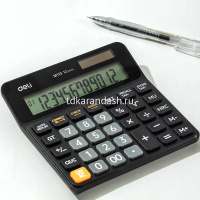 Калькулятор 12 разрядов 129х129х26,5мм черный EM110 от магазина "Карандаш"