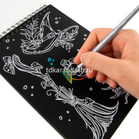 Альбом с гравюрами 14х20см 10л. "Магический лес" (в комплекте пластиковый штихель) GHPB-08 от магазина "Карандаш"