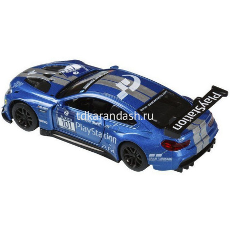 Машина "BMW M6" синий, инерционная, металл 17,5см (свет, звук, откр.двери) JB1251212 от магазина "Карандаш"