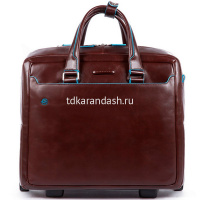 Сумка дорожная "Blue Square" 40х36х16см, 1 отделение, 1 карман, красное дерево, натуральная кожа от магазина "Карандаш"