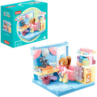 Конструктор "Парикмахерская" 113 деталей 15х14,5х6см пластик (1 фигурка) M38-B0883C от магазина "Карандаш"
