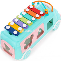 Игра логическая "Автобус" 24,5х9х13,5см с металлофоном, пластик 1858695/MX014 от магазина "Карандаш"