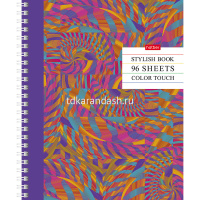 Тетрадь А5 96л клетка "Color touch" на спирали многоуров.перфорация,глянц.ламинация,4 дизайна 060151 от магазина "Карандаш"