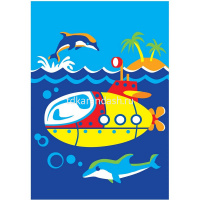 Набор для аппликации "Подводная лодка" 2-555/14 от магазина "Карандаш"