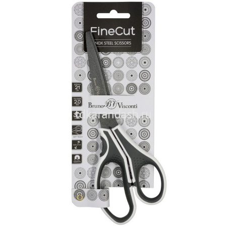 Ножницы 21см "Finecut" сталь с тефлоновым покрытием, ручки пластик с прорезиненными вставками
