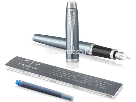 Ручка РП "Parker IM Metal Light Blue Grey CT" F 1931648 от магазина "Карандаш"