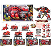 Трансформер "Робот. Пожарная машина" 17х7см пластик, с аксессуарами LT373680 от магазина "Карандаш"